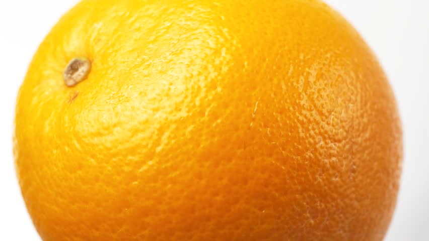 Macro shot of orange slow rotation