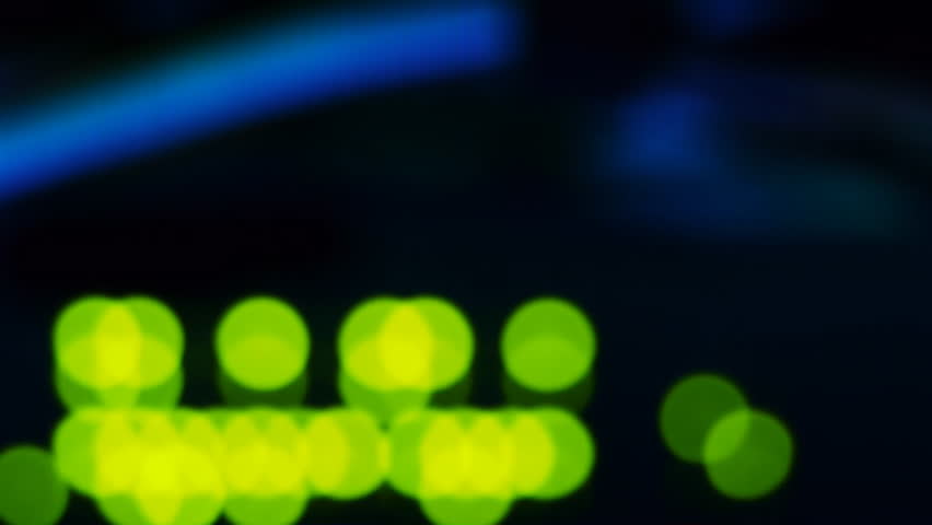 Fully loaded network media converters and ethernet switches. Sequence of shots.