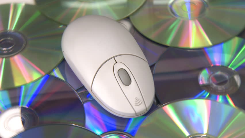 Computer mouse CD DVD rotate 