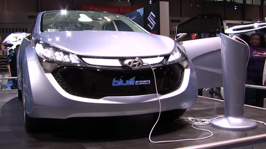 CHICAGO, IL - FEBRUARY 21: Hyundai Concept Electric model 2010 at the International auto-show, February 21, 2010 in Chicago, IL