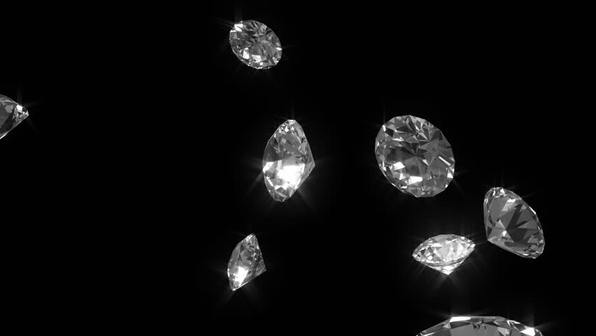  	Falling diamonds 03  detail - looped cg animation