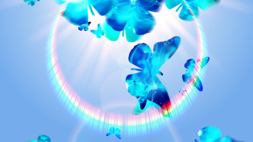 Seamless butterfly loop background
