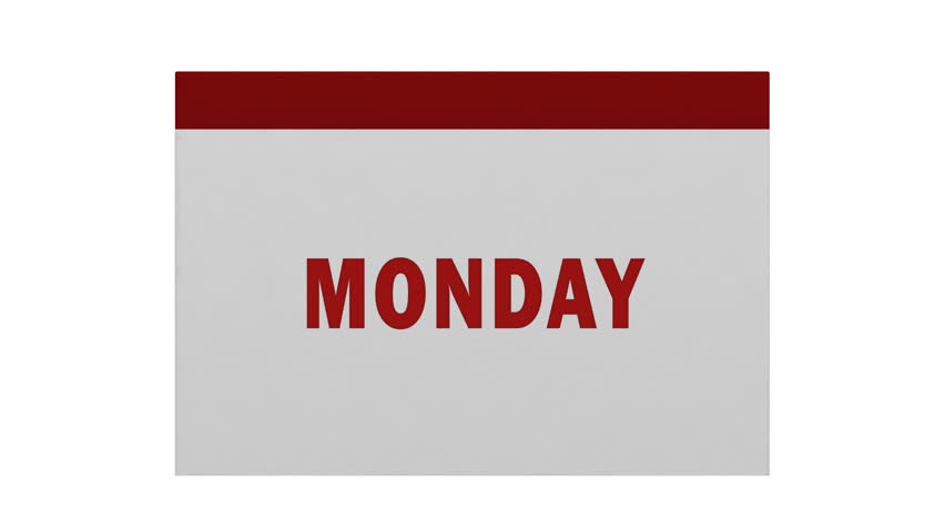 week for 10 seconds -  fast flipping calendar pages with alpha channel