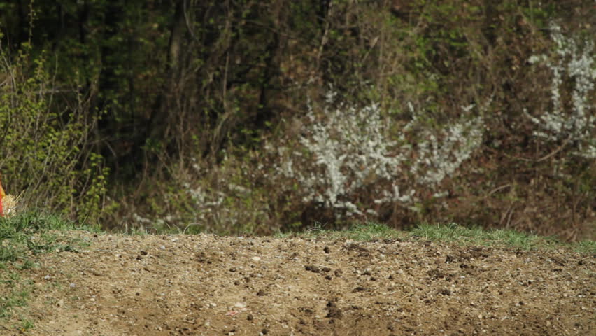 close up jumping motocross bikes