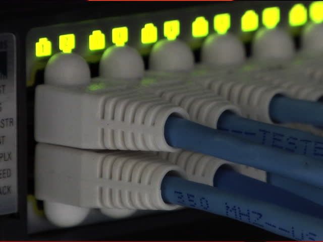 This high definition footage is of an Ethernet Network Connection Hub in PAL format. Other Formats available