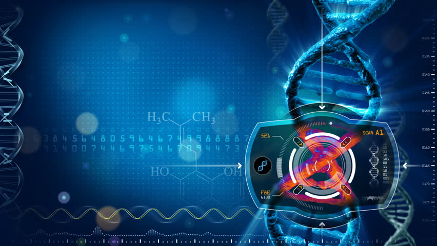 Abstract animation of DNA heat signature scan 