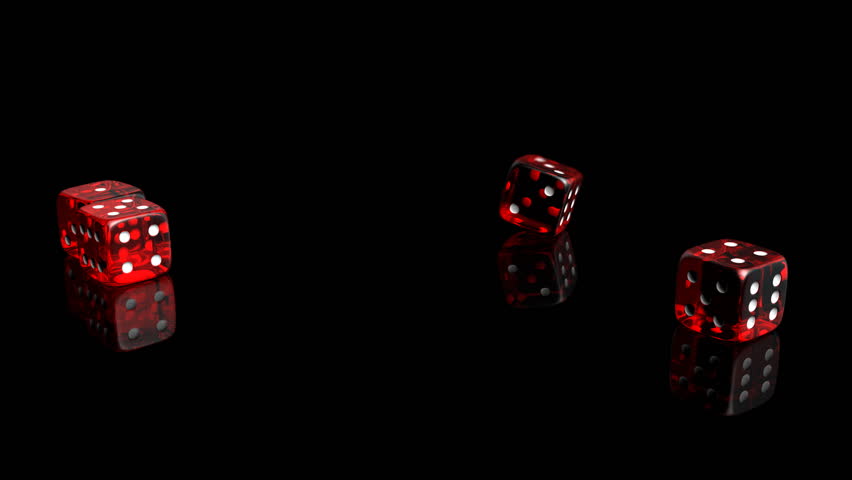 Rolling Dices - Casino 07 (HD) - 3D animation of five rolling dices.