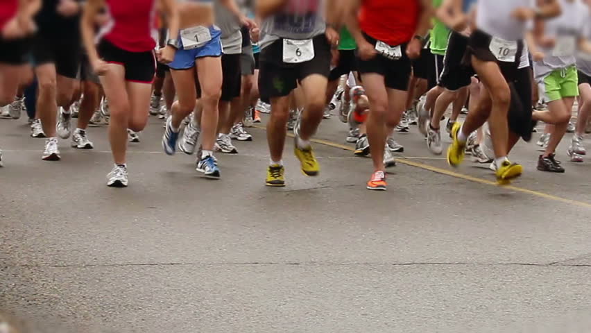 Racers at the starting line.