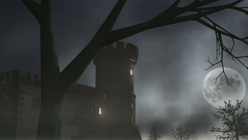 Haunted House 1 CGI-HD Spooky house. Animation.