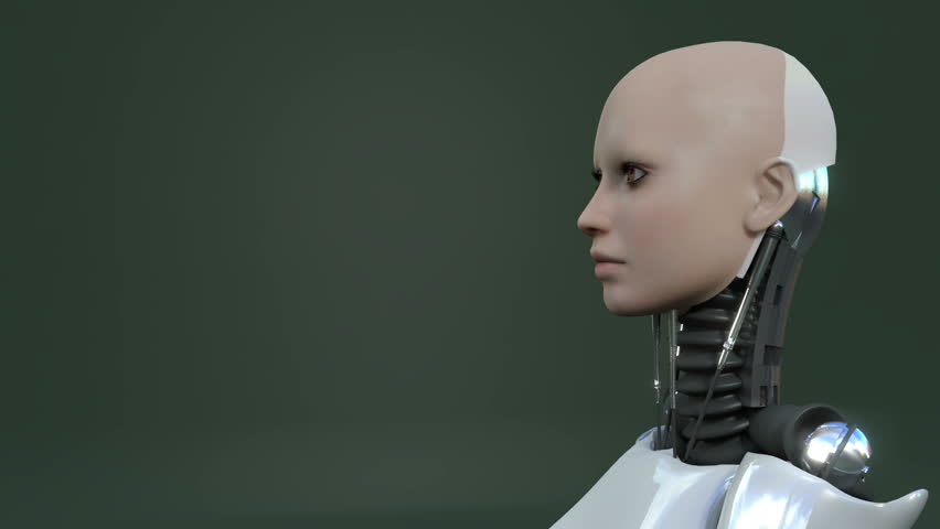 robot android woman holding a red rose beautiful 3d rendering with matte for easy compositing into your own scenes