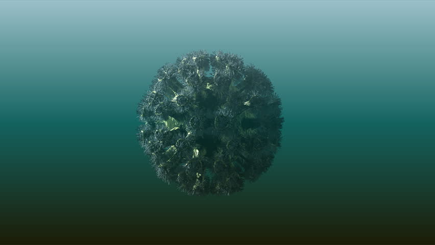 microscopic virus rotating this is the aids virus but is a good stand in for any virus