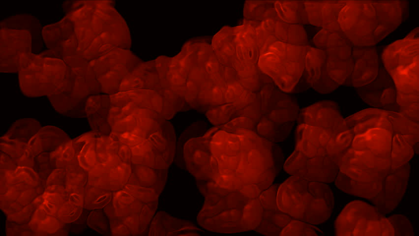 3d blood cells in space