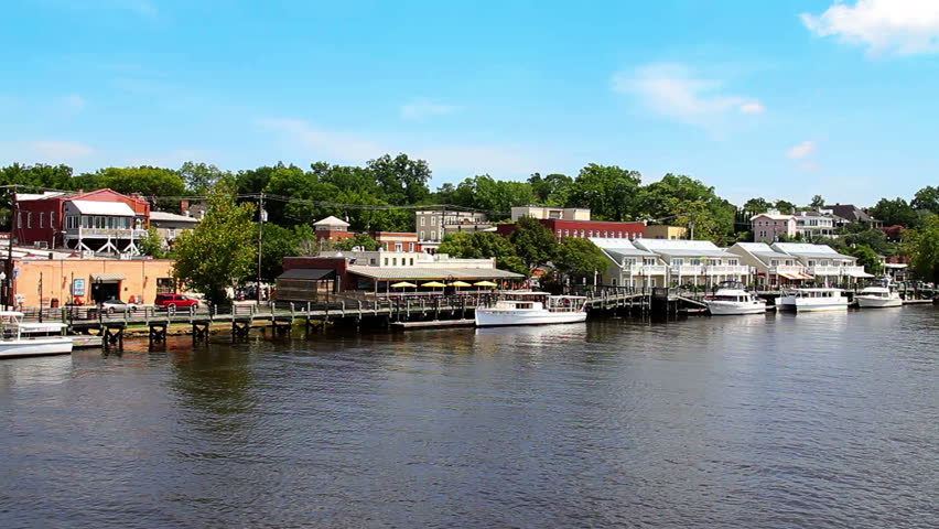 The Cape Fear Riverwalk in Wilmington, North Carolina.