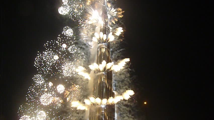 DUBAI, UAE - JANUARY 04: Burj Khalifa (Burj Dubai) world's tallest tower (828 meters) grand opening ceremony at Downtown Burj Dubai January 04, 2010 in Dubai, United Arab Emirates.