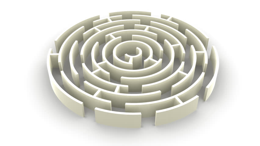 Labyrinth zoom. 3d 