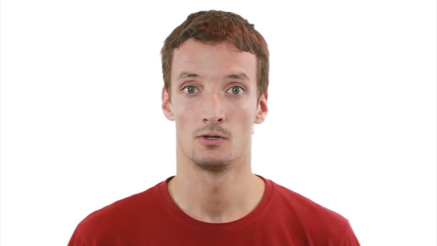 VICTORY!!! Guy is very excited ( funny ) - white background 