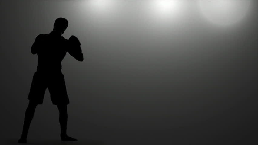Boxer Spars Under Lights