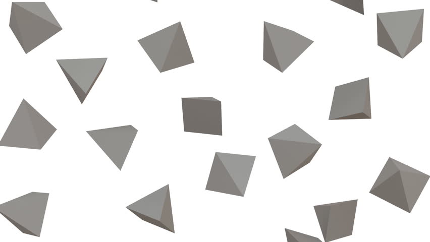 pyramid object falls on the background