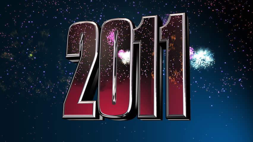 New Year 2011. 3d animation