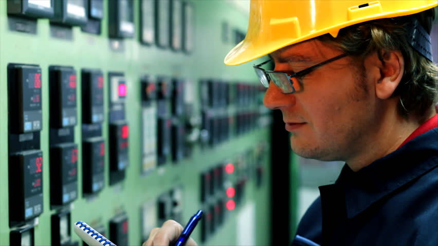 Engineer in control room