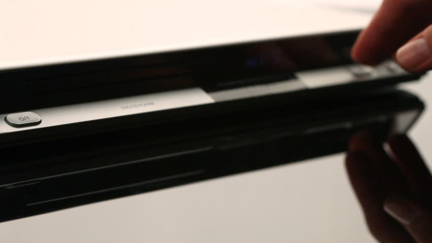 DVD player. Disk installation