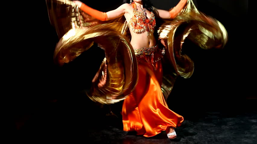 Arabic dancer with gold wing