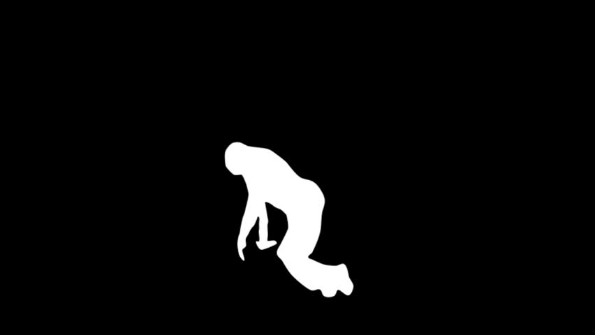 Hip Hop break dance silhouette
