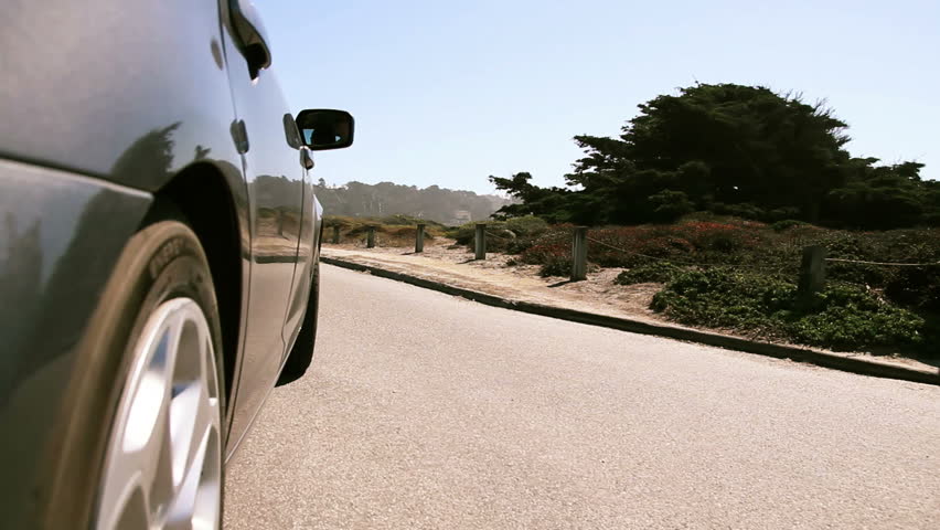 Car driving by Pebble Beach (HQ 1080p)