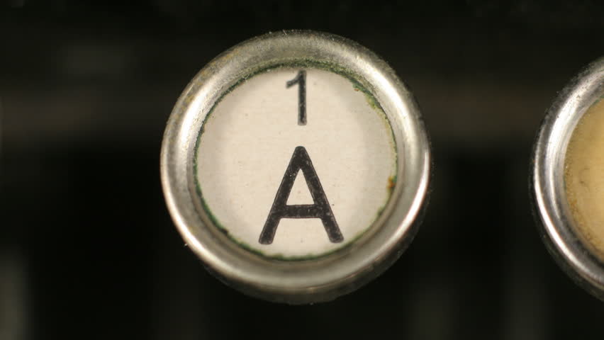 Close-up of the letters on an old typewriter