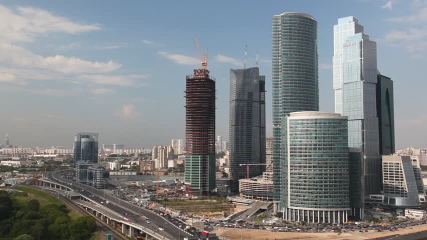 MOSCOW - JULY 5: Moscow International Business Center,  July 5, 2010, Moscow, Russia. MIBC is expected to become the first zone in Russia to combine business activity, living space and entertainment into one single development. 