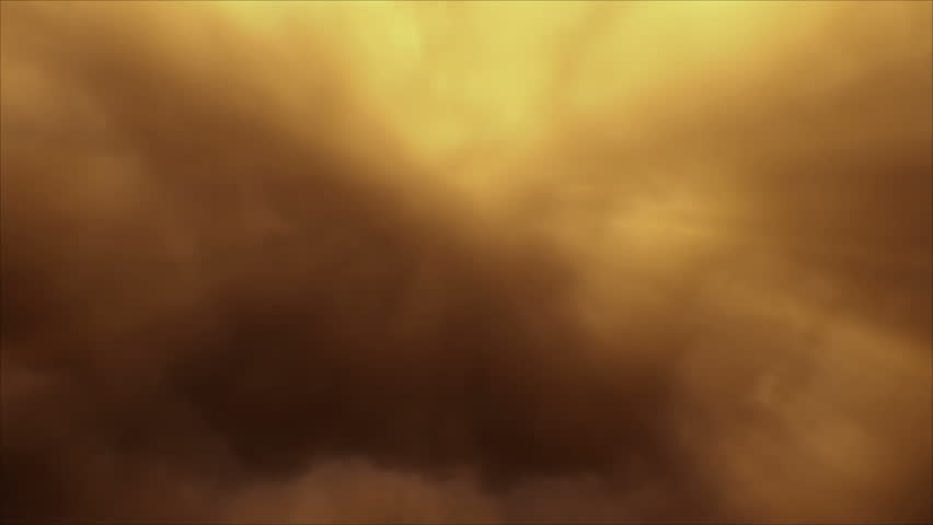 Seamlessly looping motion background with golden clouds and shafts of sunlight penetrating. Clouds shot in 1920 x 1080p widescreen.