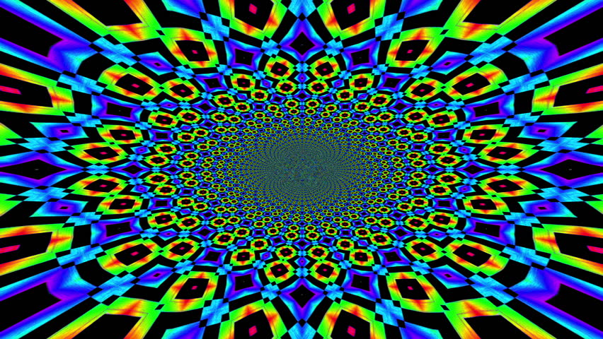 Hypnotic Geometric Patterns. Colorful Looped Stock Footage Video (100% ...