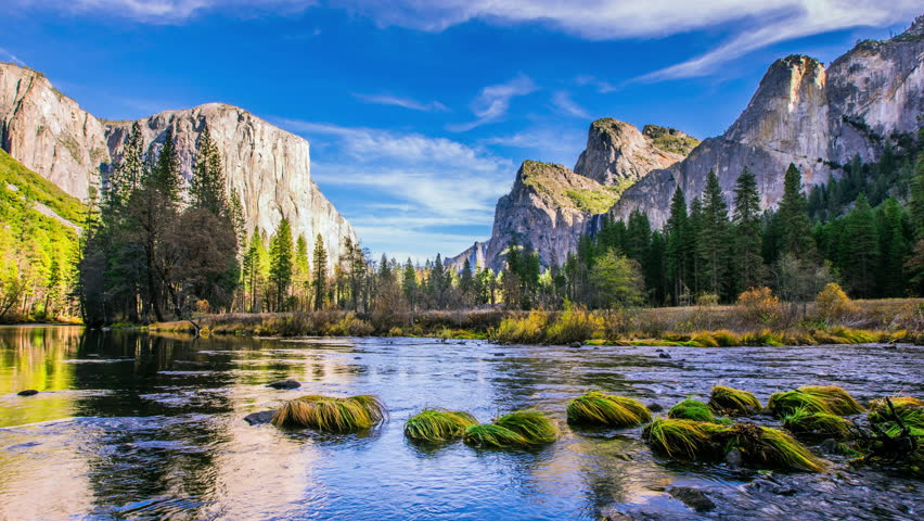 Landscape and clouds in Yosemite National Park, California image - Free ...