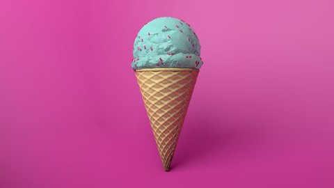 3d Animation Ice Cream Cone Rotating Stock Footage Video (100%  Royalty-free) 1009063340 | Shutterstock