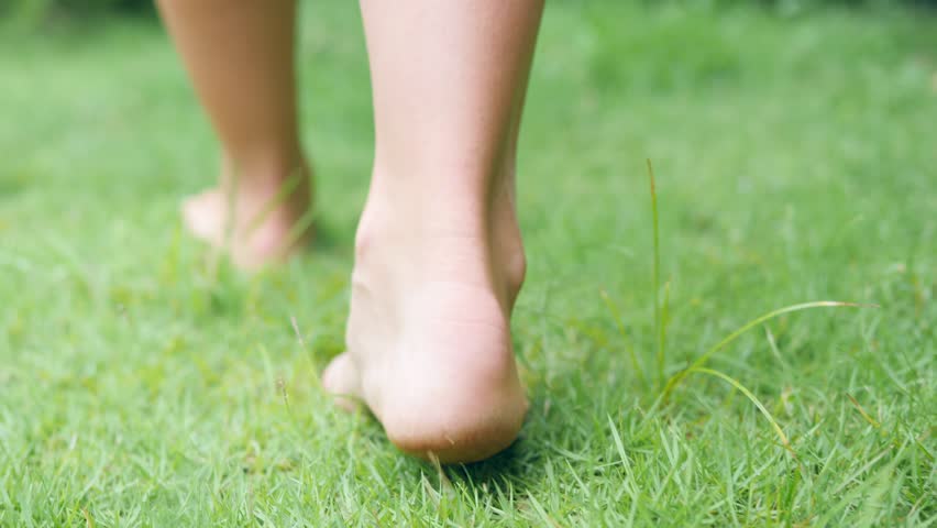 Young Woman Walking Bare Feet Stock Footage Video 100 Royaltyfree