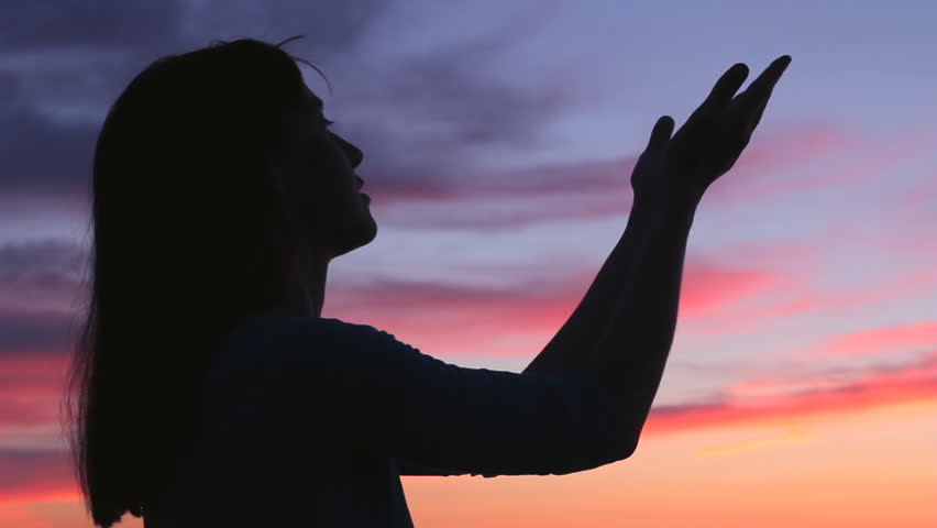 Girl praying up at the heavens image - Free stock photo - Public Domain ...