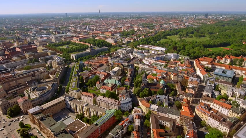 Munich City Aerial View Feat Stock Footage Video 100 Royalty