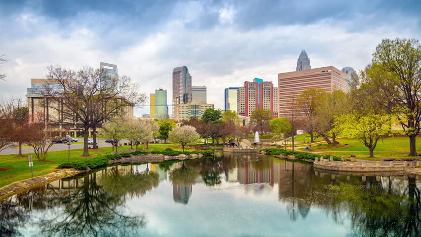 Downtown Charlotte at night in North Carolina image - Free stock photo ...