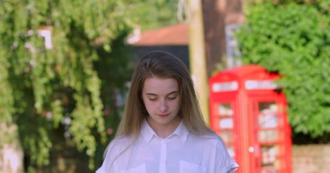Portrait Of Blonde Teen School Stock Footage Video 100 Royalty