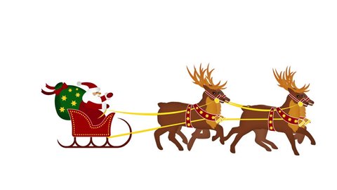 Santa Claus Reindeer Animation Giving Gift Stock Footage Video (100%  Royalty-free) 1014310 | Shutterstock