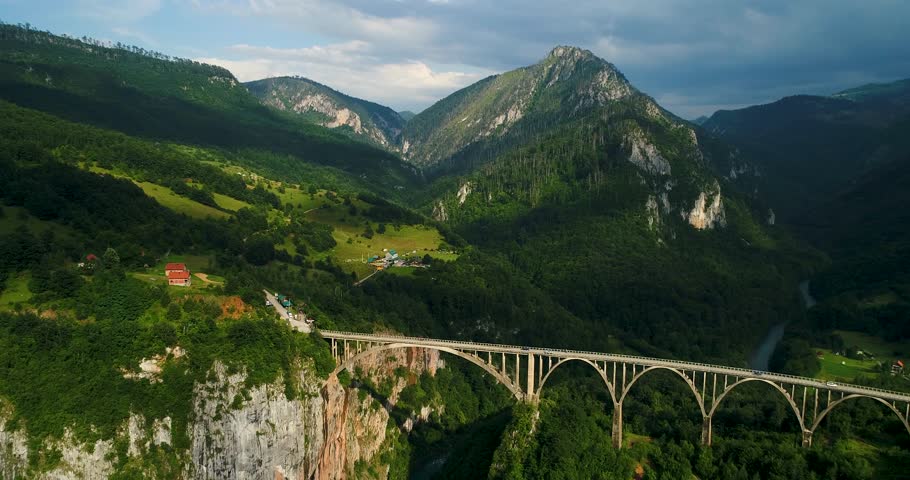 Aerial View of Durdevica Tara Stock Footage Video (100% Royalty-free