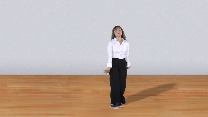 Silly Dance Concept Attractive Pretty Stock Footage Video 100