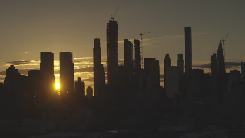 Sunset between towers in New York City image - Free stock photo ...