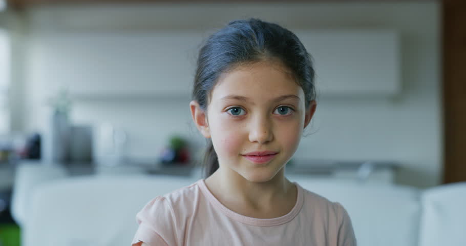 Portrait Of A Little Girl Stock Footage Video 100 Royalty Free