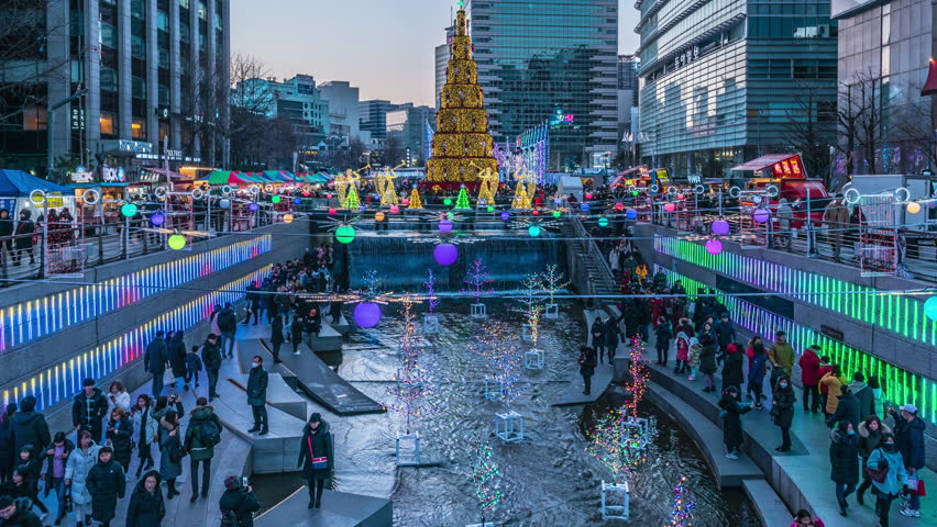 Seoul, South Korea - December Stock Footage Video (100% Royalty-free