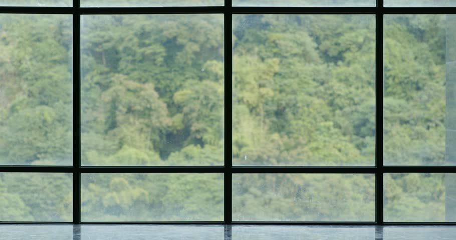 Панорамные пластиковые окна. Женщина открывает окно. Walk to the window. Открытое пластиковое окно. Look out of the window.