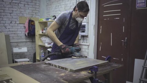 Man Is Craft Working At Stock Footage Video 100 Royalty Free