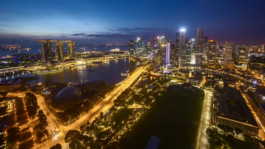 Night Time, Time-Lapse of Singapore Streets image - Free stock photo ...