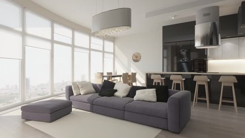 Home Interior Of Modern Apartment Stockvideos