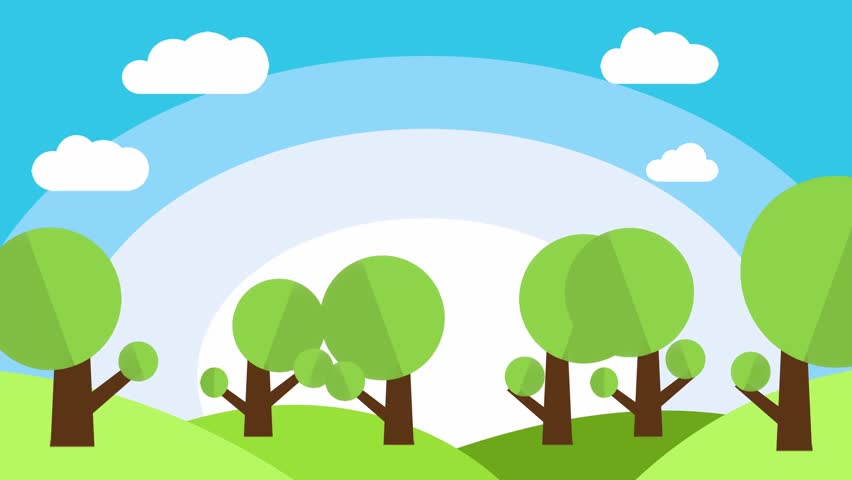 Video Animated Fields And Mountain Stock Footage Video 100